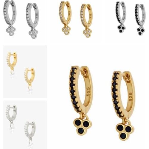 BOAKO Ins Flowers Earrings For Women 2020 Ear Cuff Silver 925 Piercing Earings Earrings Dangle Ear Diamond Pendientes #9.5