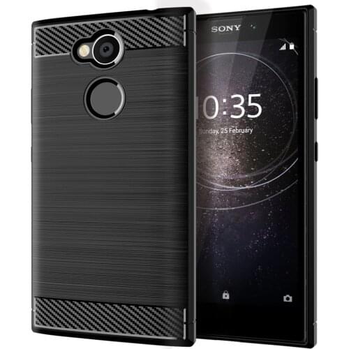 For Sony Xperia L2 Luxury Carbon Fiber Skin Soft Silicone Cover Case For Sony L2 L 2 Sony H3311 H3321 H4311 H4331 Phone Cases