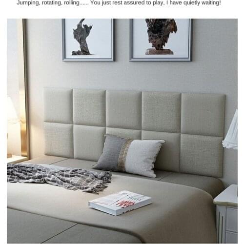Home Bed Headboard Decor Tatami Soft Package 3d Stereo Wall Stickers for Kids Room Anti-collision Home Decor Self-adhensive