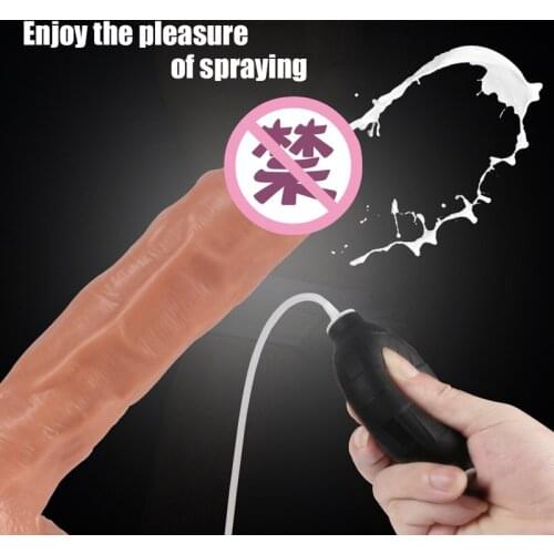 New Skin Feeling Realistic Penis Super Huge Big Dildo with Water Spray Sex Toys for Woman Sex Products Female Masturbation Cock