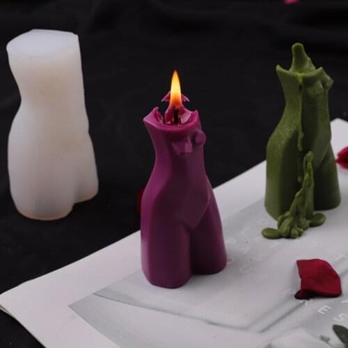 3D Nordic Style Art Body Candle Mold DIY Aromatherapy Silicone Mold Candle Making Supplies Human Body Candle Mould Resin Molds