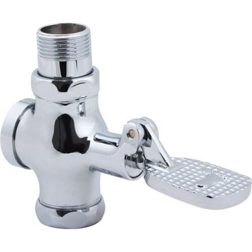 Brass Material Chrome Finishing Color Wall Mounted of Self Closing Timing Delay Stool Flush Valve
