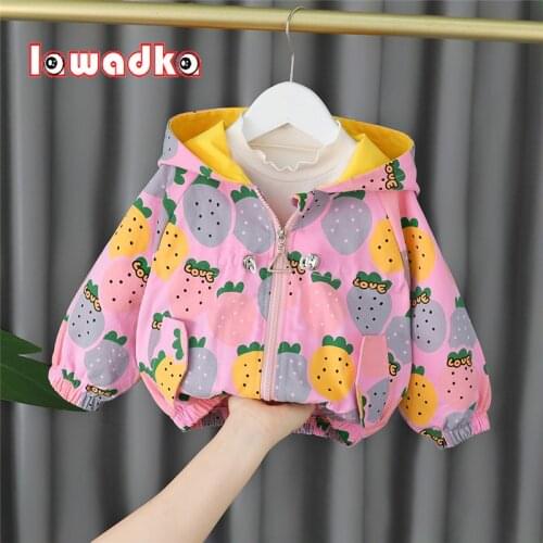 Lawadka Spring Jackets For Girls Boy Cartoon Baby Clothes Zipper Kids Girl Coat Fashion Hooded Childrens Outerwear 6M-3Years