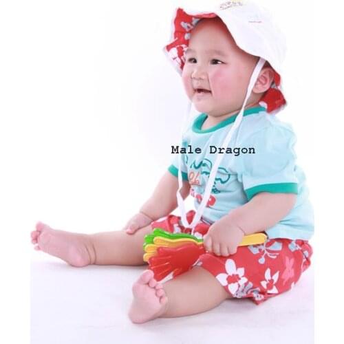 Hot-selling letter print male child three piece set