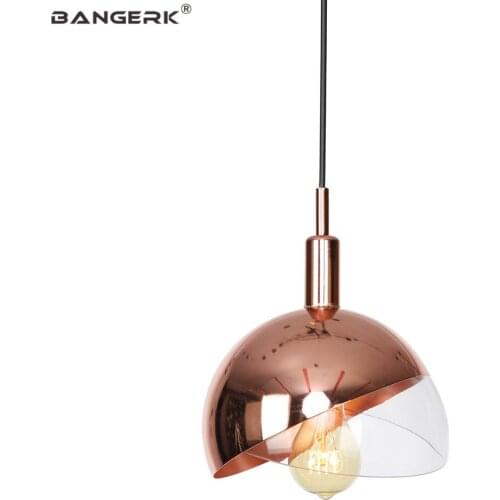 Loft Decor Pendant Lights Edison LED Modern Rose Gold Iron Glass Hanging Lamp Fixtures Dining Room Bar Bedroom Home Lighting