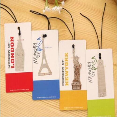 Metal Bookmarks London Elizabeth Eiffel Tower Statue Of Liberty Book Marking Books Metal Bookmarks Paper Clips Office Supplies