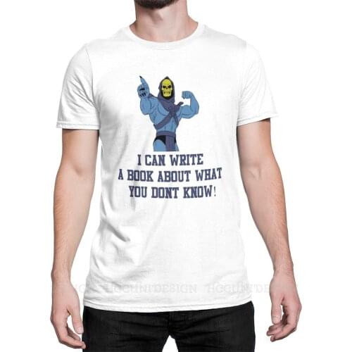 Men T Shirts Anime He-Man and The Masters of The Universe Funny Tee Shirt Skeletor Short Sleeve T-Shirt Pure Cotton Adult shirt