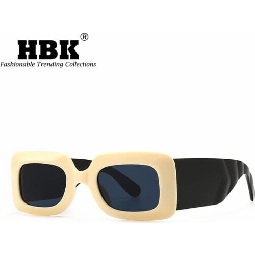 HBK Retro Modern Sunglasses LadiesWide Leg Eye Glasses For Men Oversized Square Big Frame Outside Travel Driving UV400 Protect