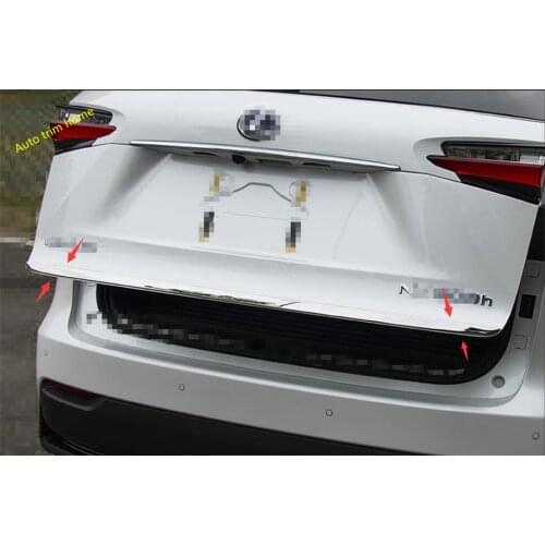 Lapetus Rear Trunk Tailgate Door Tail Bottom Panel Streamer Cover Trim Fit For LEXUS NX NX200T NX300T 2018 2019 Stainless Steel