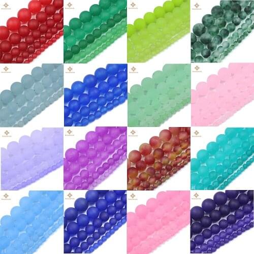 Natural Colors Matte Jades Gem Stone Beads Round Loose Spacer For Jewelry Making DIY Bracelet Necklace 15inches 4-12mm