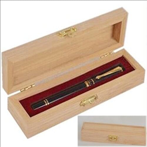 New Bamboo storage box jewelry packaging box rectangular flip pen box with lock wooden box storage box special offer