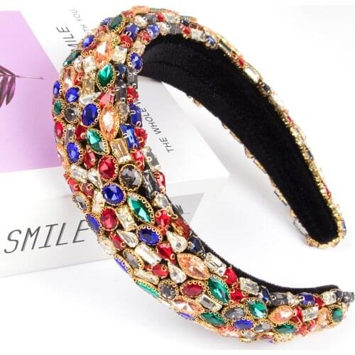 1PC Sparkly Women Hairbands 5Cm Wide Head Bands Baroque Fashion Headband Girls Headband Hair Accessories