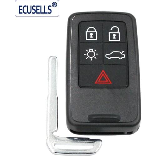 4+1 Buttons Key Blank Fob Case 5 Buttons Remote Shell for Volvo S60 S80 V60 XC60 XC70