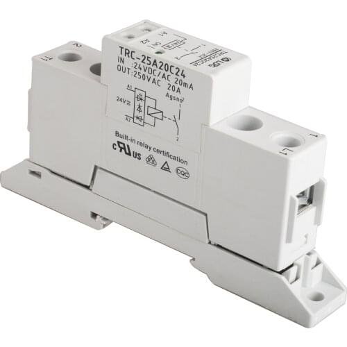 Rail type high power electromagnetic relay trc-25a20c24 - normally open 20A module 12v2v