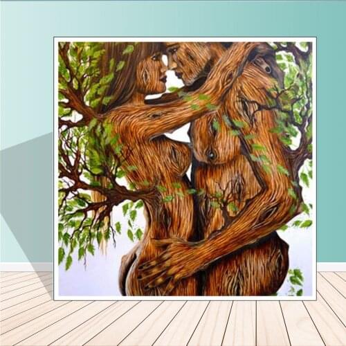 Modern Wall Art My Woman My All Home Decoration Oil Painting Tree Couple Wall Pictures Living Room Surreal Painting Canvas Oil