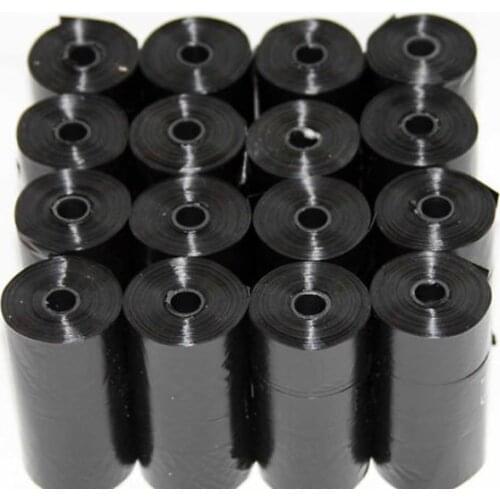 Hot Selling 20 Roll Dog Poop Bag Black Pet Poop Bags Dog Cat Waste Pick Up Clean Bag For Dog Cleaning Tools
