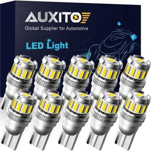 10Pcs AUXITO Canbus LED T10 Bulb W5W LED Lights for Nissan Qashqai j10 j11 X Trail t31 t32 Auto Interior Parking Signal Lamp