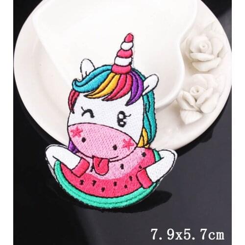 Iron On Patches DIY Unicorn Patch On Clothes Embroidered Patches For Clothing Patch Sewing On Garment Apparel Accessories
