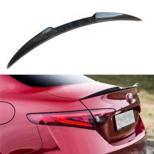 For Alfa Romeo Giulia Quadrifoglio Verde QV Style rear wing Carbon Fiber Rear Spoiler 15