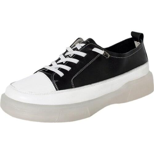 Ladies Sneaker Summer Genuine Leather Casual Platform 2021 Woman Loafers Shoes