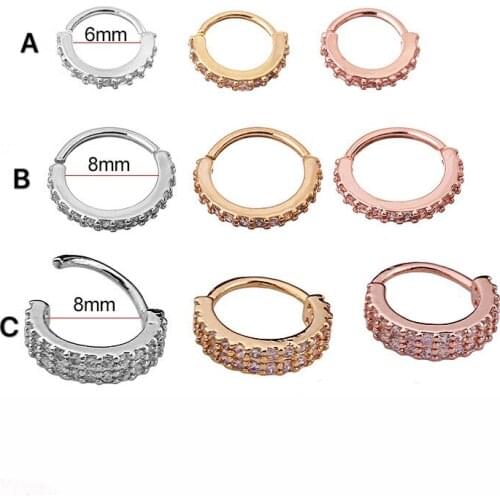 1 PCS Stainless Steel Fake Nose Ring Set Crystal Non Piercing Ear Cuff Cartilage Earring Clip On Fake Lip Labret Piercing Lot