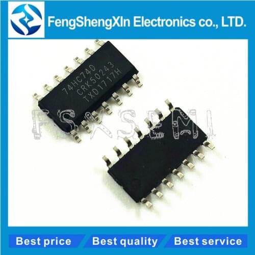 10pcs/lot 100% New original 74HC74D 74HC74 SN74HC74DR HC74 SOP-14 Dual D-Type Flip-Flop IC