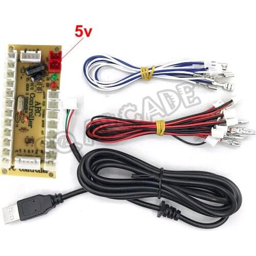 10pcs Zero Delay USB Encoder To PC Games For Arcade Sanwa Joystick Kits Parts Use on 5 Pin Roker and 2.8mm Buttons interface