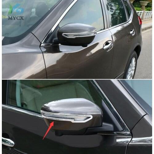 For Nissan X-Trail T32 car accessories Rearview Mirror Trim Frame Cover Decorative ABS chrome X trail 2014 to 2018 2pcs