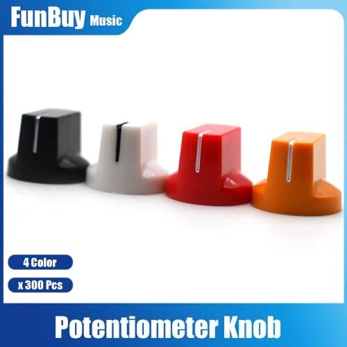300pcs Colorful Flat Guitar Knob Electric Guitar Pot Potentiometer Effect Pedal Pedal Guitar AMP Knobs Guitar Violao Accessories