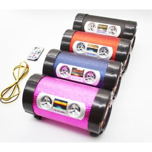 4'' Inch Motorcycle Blutooth Speaker Motorbike Subwoofer Music Bass Stereo Scooter MP3 Player Audio Sound System Motor Alarm