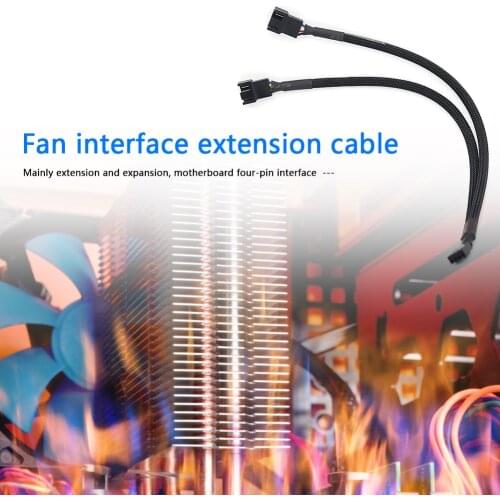 4 Pin Y Splitter Cable 4 Pin PWM Female to 3/4 Pin Motherboard CPU Fan PC Case Fan Extension Adapter Cable extend and expand