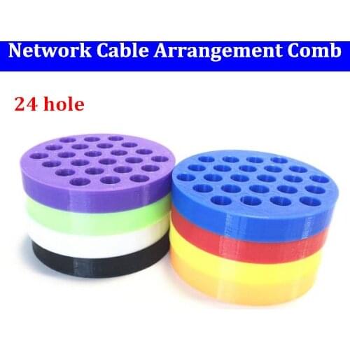 5 Category / 6 Category Network Cable Combs Modular Cables Organizer for Office / Computer / Home Arrangement Tiy Tool 24 wires