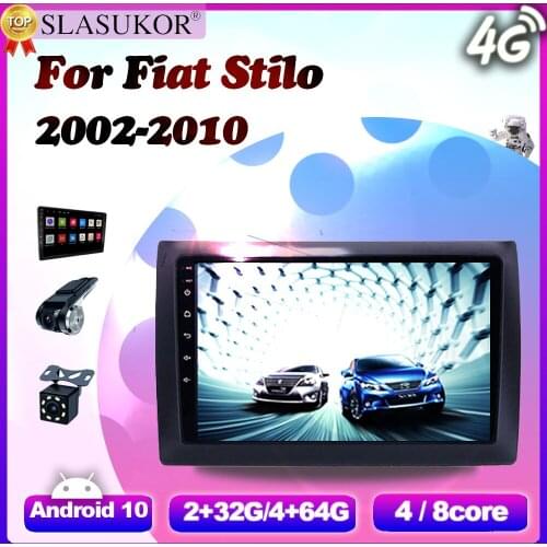 6G+128G Android 10 For Fiat Stilo 2002 2003 2004 2005-2010 Car Autoradio Multimedia Stereo Video GPS Navigation 8core NO 2 Din