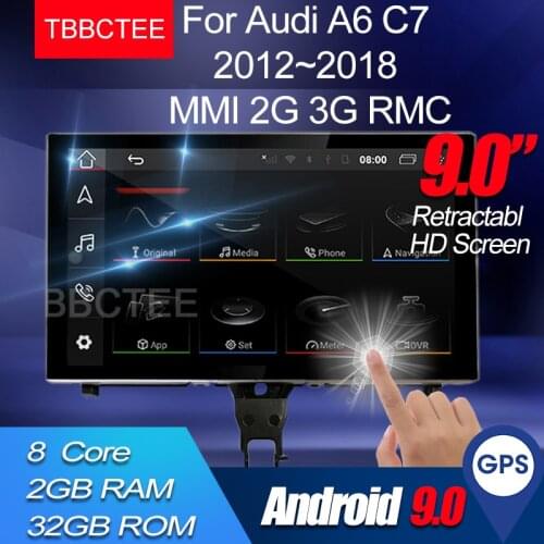 Android 9.0 8 Core 2+32GB Car Multimedia Player For Audi A6 C7 2012~2018 MMI 2G 3G RMC Auto GPS Navigation HD Touch Screen 2 Din