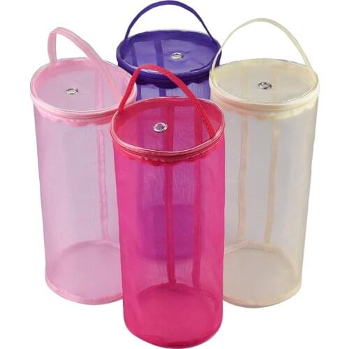 Large Portable Mesh Dust Bag Nylon Wool Storage Bag DIY Crochet Storage Organizer Knitting Baskets Sewing Accessories