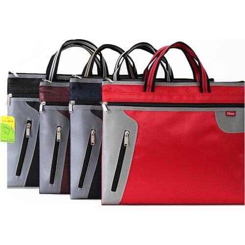 38X31CM Commercial Business Document Bag A4 Tote file folder Filing Bag Meeting Bag Side Zipper Pocket office bags for documents