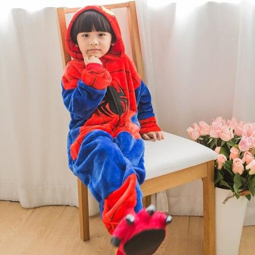 Children Animal Anime Cosplay Spider Unicorn Stitch Costume Boy Girl Halloween Toddler Kids Cartoon Onesie Pajama Carnival Party