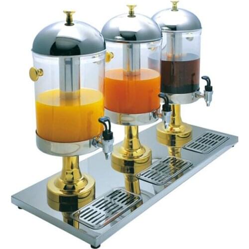 Stainless Steel Juice Dispenser Commercial Juice Container for Hotel/Buffet Restaurant Three-tank Juice Vessel ZCF-303A/B