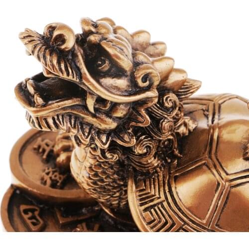 Feng Shui Dragon Turtle Tortoise Statue Figurine Lucky Wealth Ornament