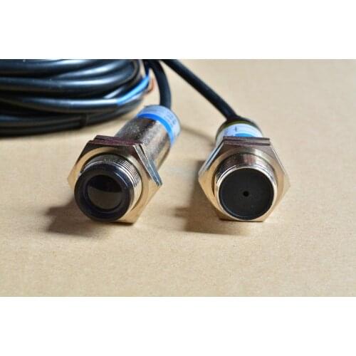 1pair M12 laser photoelectric sensor optoelectronic switch NPN or PNP DC10-30V detection distance 0 -10 meters