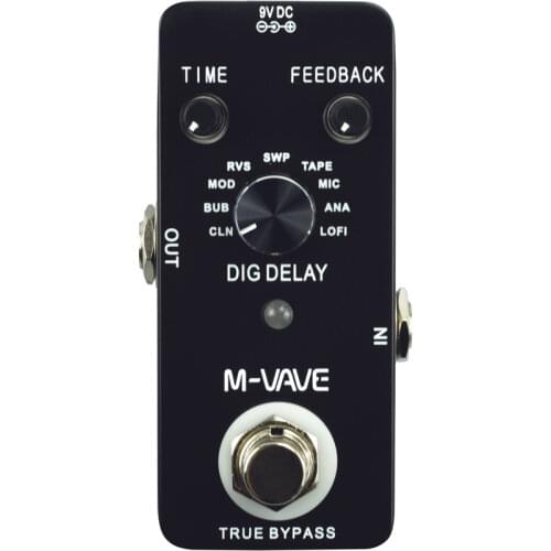 Cuvave Mini Digital Delay Guitar Effect Pedal 9 Delay Effects True Bypass Fully Metal Shell Guitar Parts & Accessories