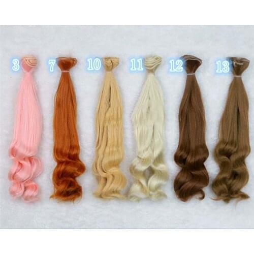 10PCS/LOT Hot DIY BJD Doll Hair 25CM Curly Hair For Doll Wigs