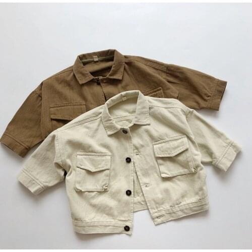 Autumn Baby Boy Girl Long Sleeve Kids Children Coat 1-6Yrs Baby Boys Girls Big Pocket Jacket Coat Children Clothing