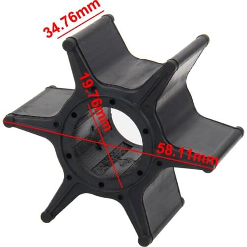 Impeller For Yamaha F75 F90 2003 &Up F80 F100 1999-2000 Outboard Motor Black Rubber 6 Blades Boat Engine Parts & Accessories