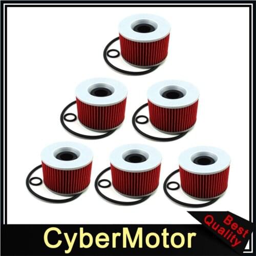 6x Oil Filter For HONDA GL1200 CB750 CB650SC CB550SC CB1100R CB900C GL1000