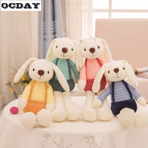 OCDAY Cute Rabbit Doll Plush Animals Stuffed Toys Pets Soft Kids Baby Rabbit Toys for Girls Children Birthday Gift Sleeping Doll