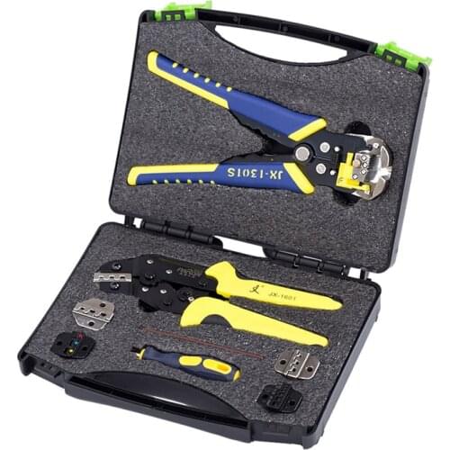 Multifunctional Engineering Ratcheting Terminal Crimping Pliers 5 in 1 Wire Crimper Tool Pliers Kit Wire Stripper Cable Cutter