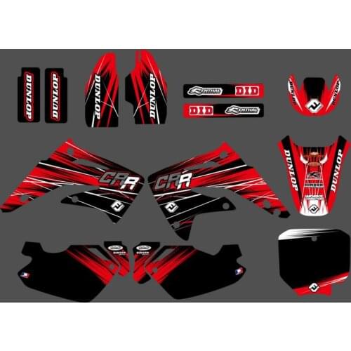 H2CNC Graphics & background Decal Sticker Kit for Honda CR85R CR85 LIQUID Cooled 2 Strokes 2003 - 2012 2005 2007 2010 CR 85 85R