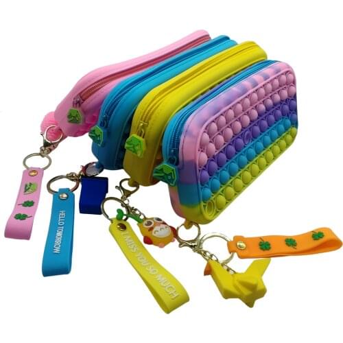 New Decompression Creative Silicone Pop Its Bubble Fidget Toys Luminous Large Simpl Dimmer Fidget Toy Stationery Box Gift Toy