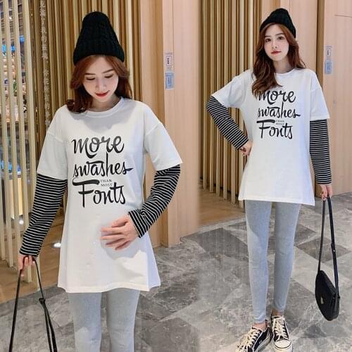 Maternity Clothes Pregnant Womens Mom Spring and Autumn Top Women T-shirt Maternity Tee Pregnancy Shirt
